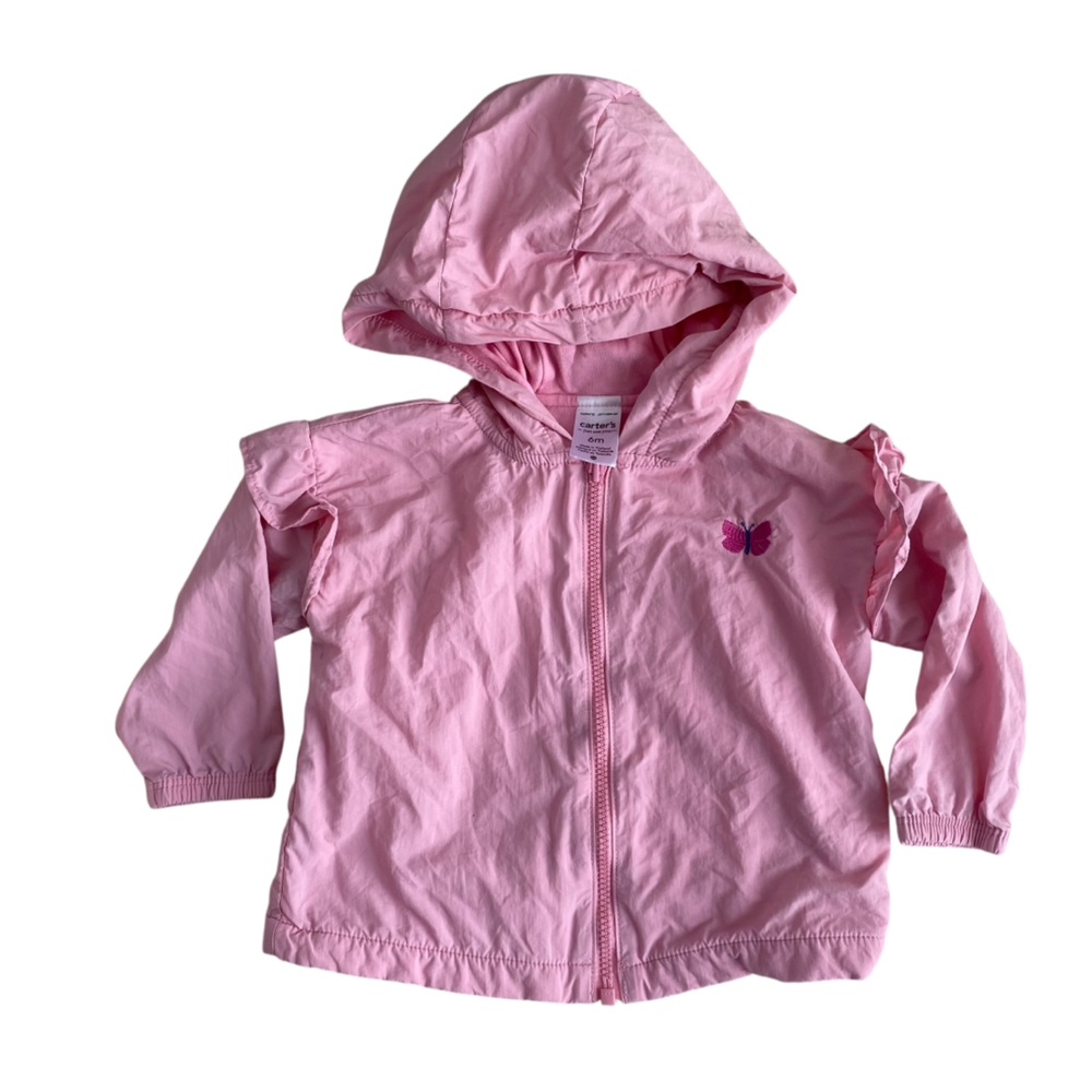 Carter’s Pink Hooded Windbreaker Jacket – Size 6 Months